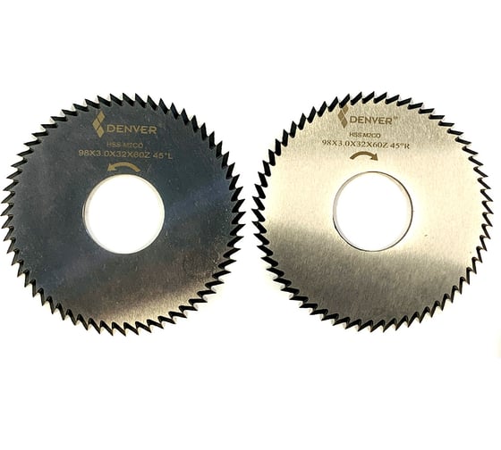 Изображение товара Комплект дисков HSS 2 шт, 98x3x32 мм, Z=60, 45 град., M2CO ООО Галифакс 2098001