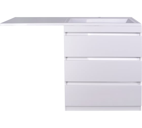 Изображение товара Напольная тумба Style Line "Даллас 150" 3 ящика Люкс белая PLUS СС-00002305