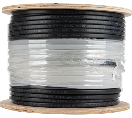 Изображение товара Саморегулирующийся греющий кабель Обогрев Люкс SRL 40-2CR 30 м, 1200 Вт, экранированный, на отрез, для водостоков и кровли, с защитой UF 40-2CR-30