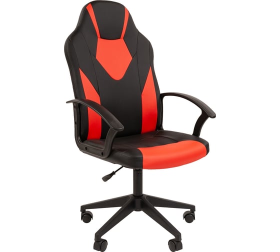 Изображение товара Компьютерное кресло CHAIRMAN ст-17 гейм, экокожа, черный, красный 00-07104021