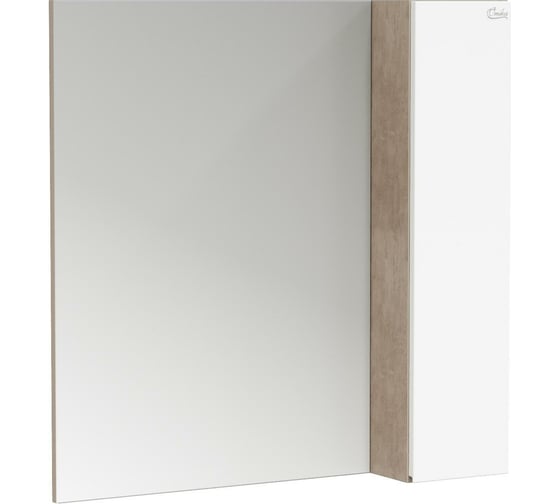 Изображение товара Зеркальный шкаф Onika Алеста 80 белый/камень светлый, правый 208095