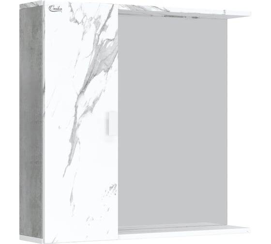 Изображение товара Зеркальный шкаф Onika Марбл 75 мрамор/камень бетонный, универсальный 207524