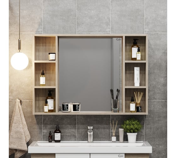 Изображение товара Зеркальный шкаф Onika Тимбер 100 дуб сонома, универсальный 210017