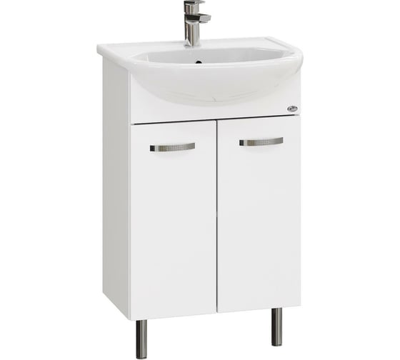 Изображение товара Тумба с раковиной Onika Коралл 50 напольная, белая 105032