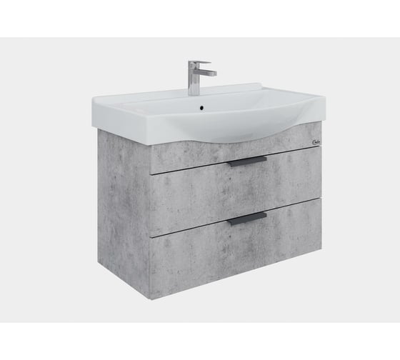 Изображение товара Подвесная тумба с раковиной Onika Девис 80 бетон чикаго 108048