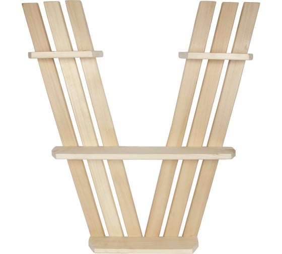 Изображение товара Трехъярусная V-образная полка Банная линия 50x50 см 12-518