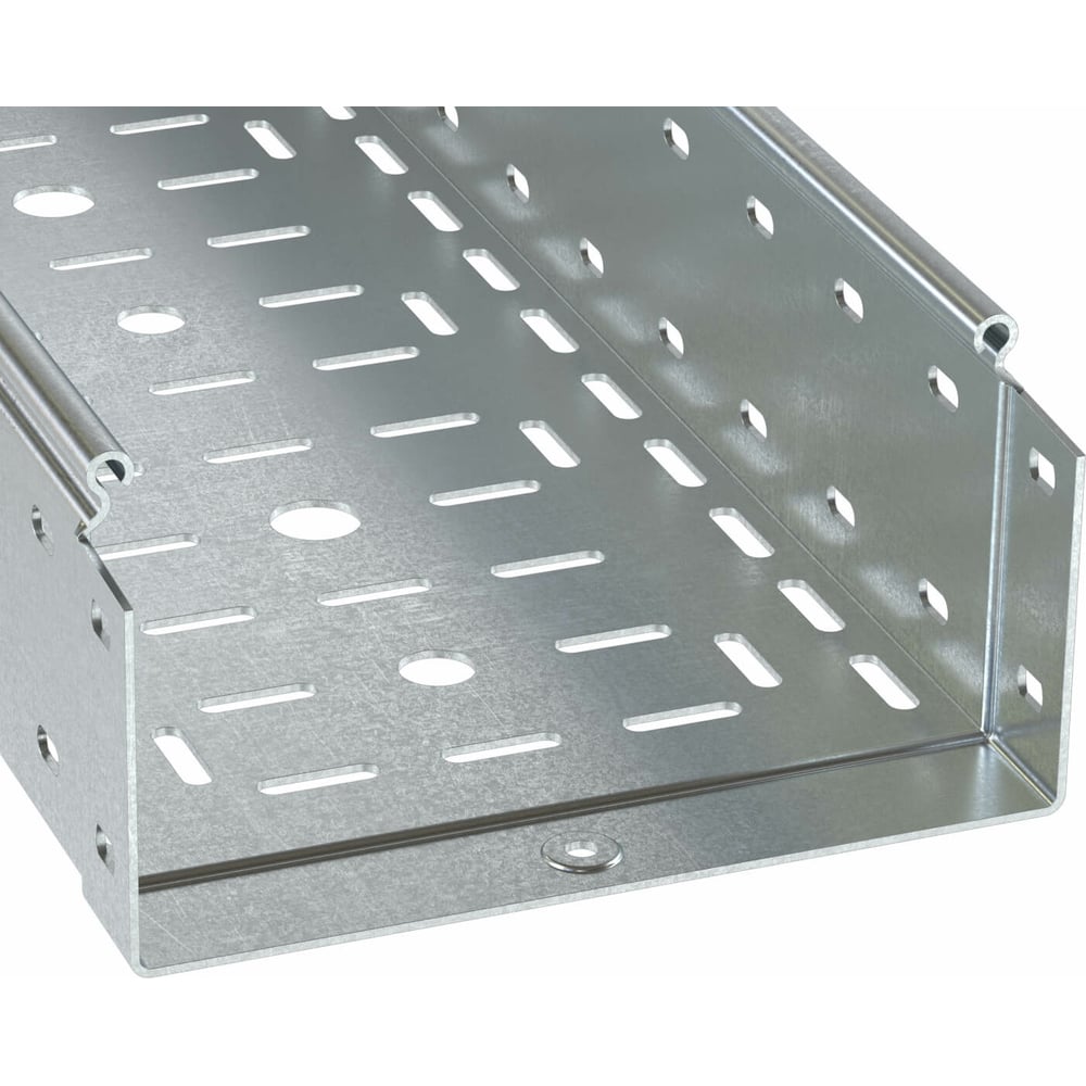 Изображение товара Перфорированный стальной лоток DKC 150x100 L3000, цинкованный, монтажный
