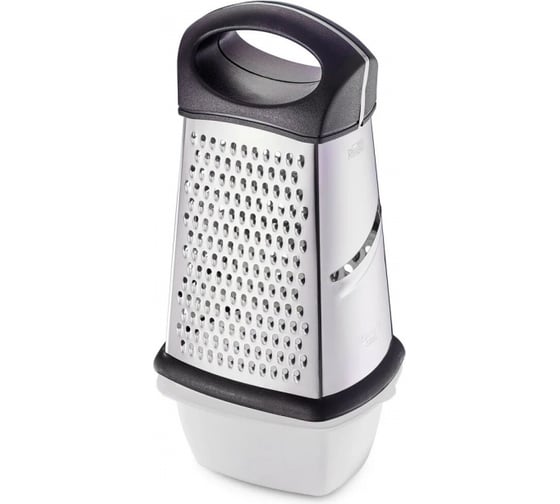 Изображение товара Четырехгранная терка Regent Inox нержавеющая сталь с контейнером 23 см 93-AC-GR-09