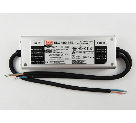 Изображение товара Блок питания Mean Well ELG-100-36B-3Y AC-DC, 95,8 Вт Т02600708