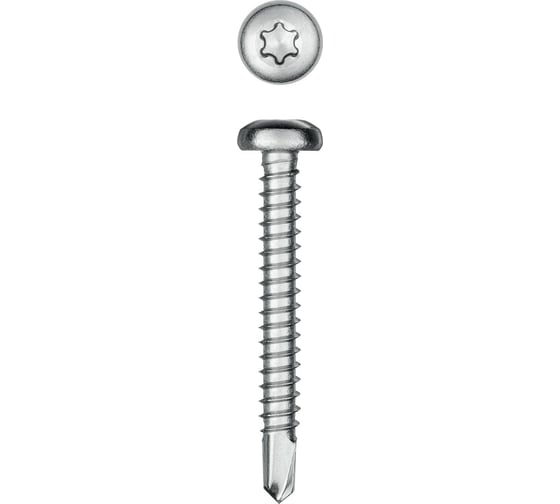 Изображение товара Нержавеющие саморезы KRAFTOOL DS-P с полукруглой головкой, 38x4.8 мм, 200 шт. 300931-48-038