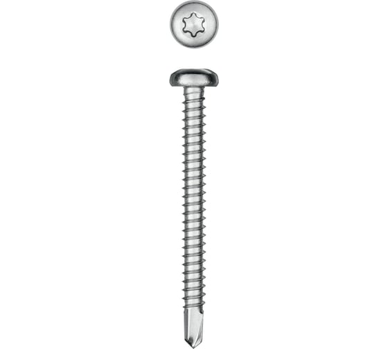 Изображение товара Нержавеющие саморезы KRAFTOOL DS-P с полукруглой головкой, 50x4.8 мм, 150 шт. 300931-48-050