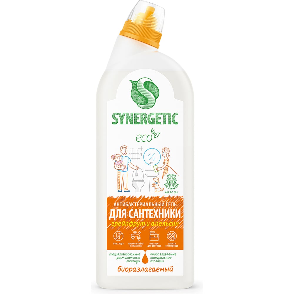 Изображение товара Средство для сантехники SYNERGETIC Грейпфрут и апельсин 0.7 л 104070