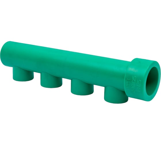 Изображение товара Коллектор Blue Ocean (4 отвода) - 40x25x4 ЗЕЛЕНЫЙ PPRF/FCETA(G)-40х25х4