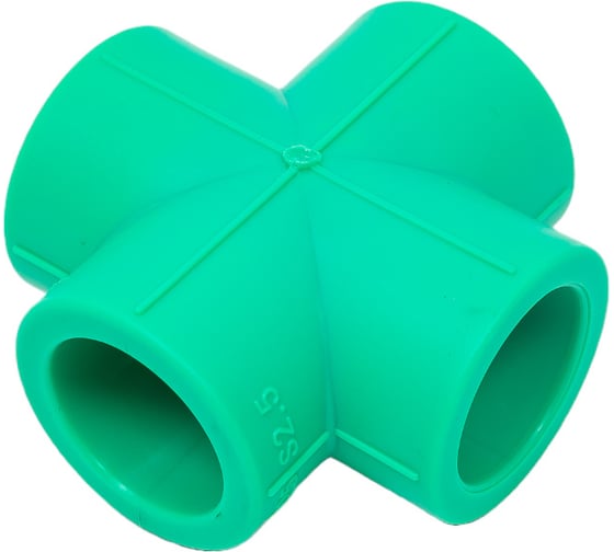 Изображение товара Прямая крестовина Blue Ocean полипропиленовая, 25 мм зеленый PPRF/CP(G)-25