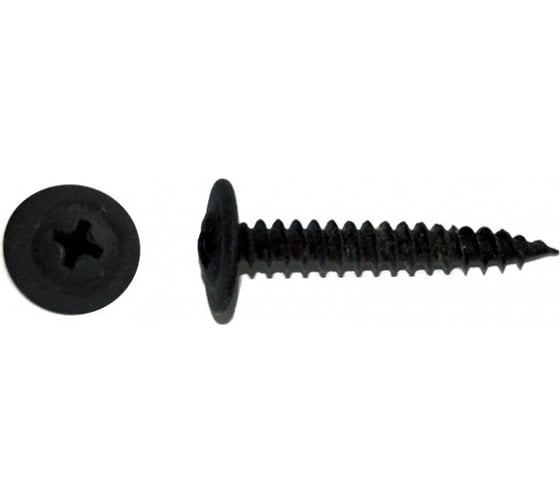 Изображение товара Саморез с прессшайбой КРЕП-КОМП острый, чёрный, фосфат, 4,2х14, 12500 шт. пшоч14