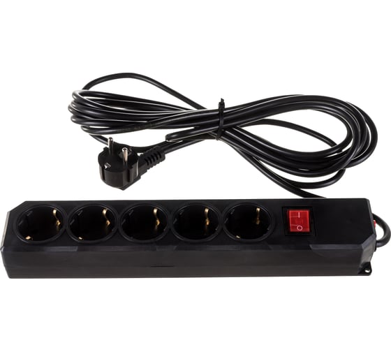 Изображение товара Сетевой фильтр Gigant с заземлением ПВС 3x0,75 5 гнезд 5м 80097