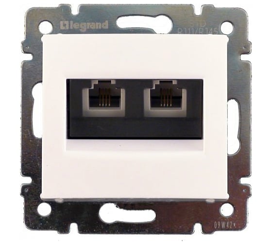 Изображение товара Розетка Legrand телефонная двойная RJ11 Legrand Valena белый 694275