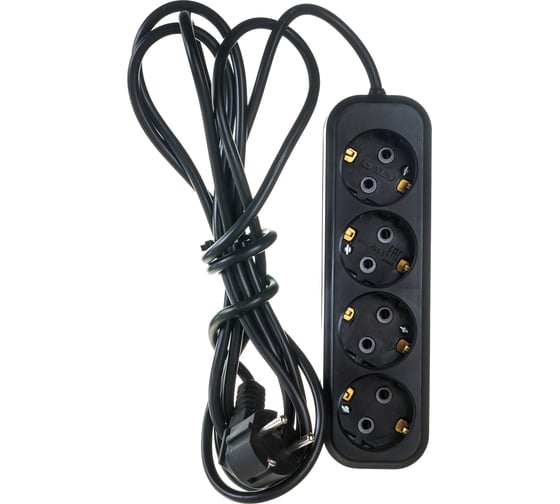 Изображение товара Бытовой удлинитель Gigant с заземлением ПВС 3x0,75 4 гнезда 3м 80086