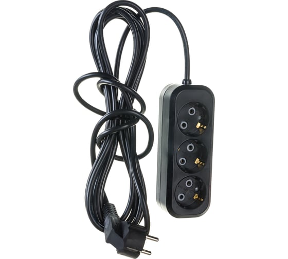 Изображение товара Бытовой удлинитель Gigant с заземлением ПВС 3x0,75 3 гнезда 5м 80084