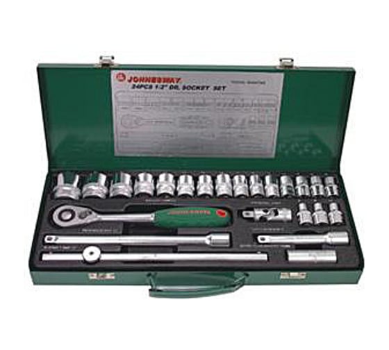 Изображение товара Набор торцевых головок Jonnesway S04H4724S 1/2" 8-34 мм, 24 предмета 047483