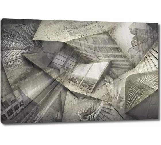 Изображение товара Картина ООО Первое ателье "Коллаж с отражениями небоскребов" 90х60 см ps78610-2