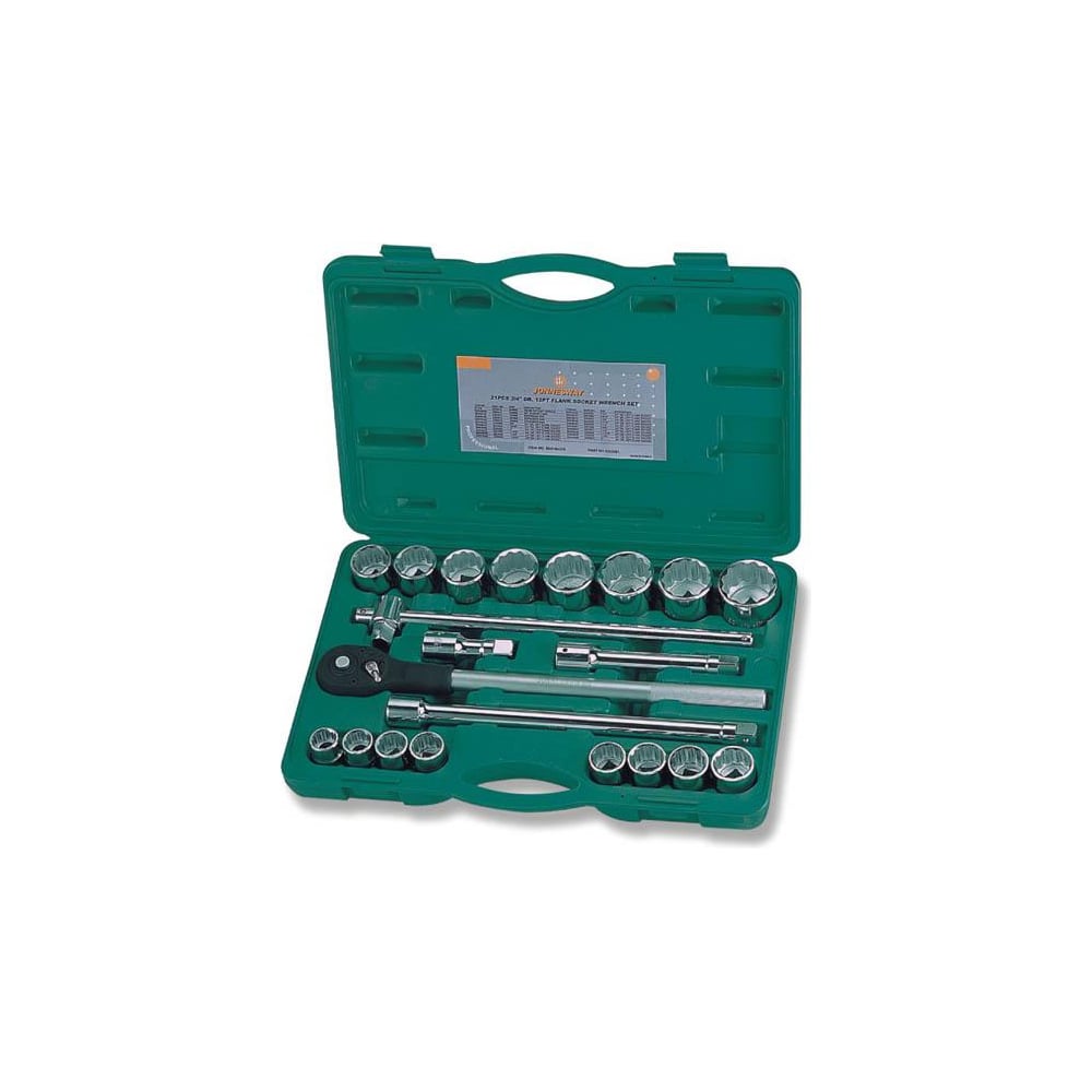Изображение товара Профессиональный набор торцевых головок Jonnesway 22 предмета 3/4 дюйма