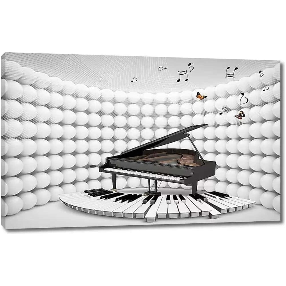 Изображение товара Картина ООО Первое ателье 3D рояль 96x60 см на холсте абстракция модерн