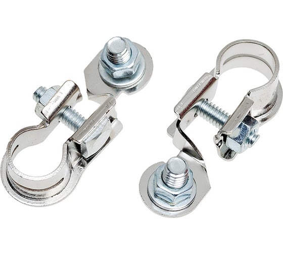 Изображение товара Клеммы АКБ в комплекте StartVOLT латунь с цинковым покрытием, болт и гайка 8мм SBT 015