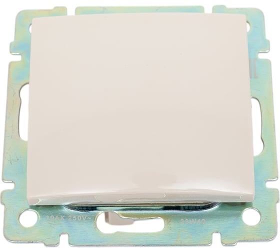 Изображение товара Выключатель Legrand кнопочный одноклавишный Legrand Valena 10А 250В схема 1P безвинтовые зажимы слоновая кость 695607