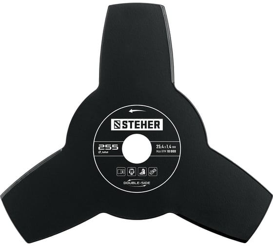 Изображение товара Нож для триммера STEHER TB-3 255 мм, 3T 75130
