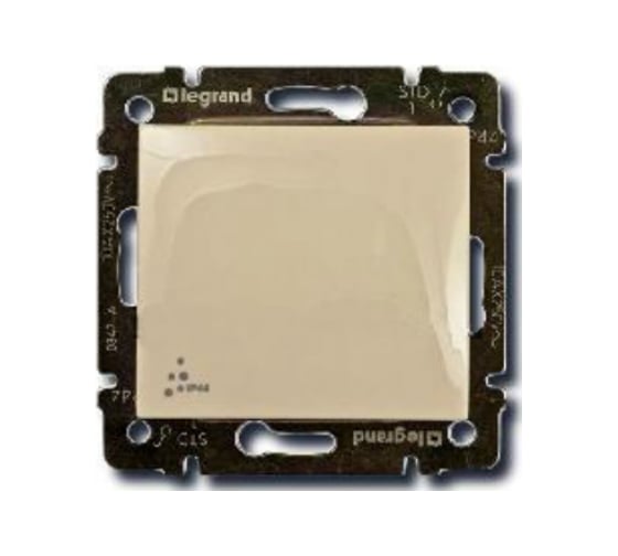 Изображение товара Переключатель Legrand одноклавишный IP44 Legrand Valena 10А 250В схема 6 безвинтовые зажимы слоновая кость 774106
