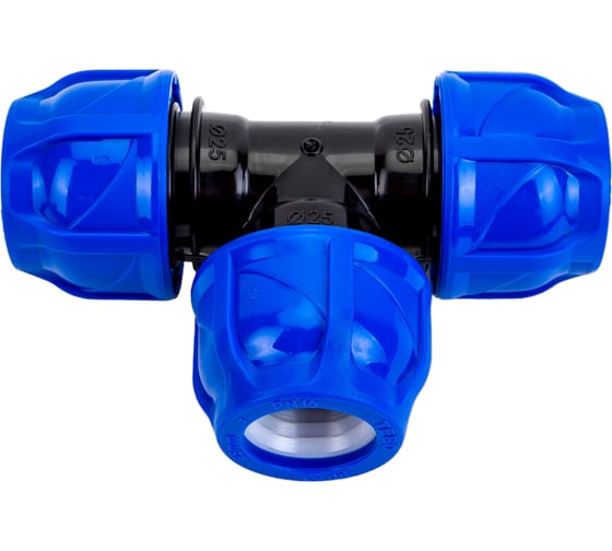 Изображение товара Компрессионный тройник TEBO ПНД 25x25x25 T-ПНД.Тр.0.25-25-25.CN