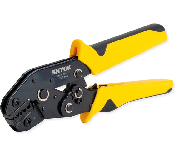Изображение товара Пресс-клещи SHTOK ПК-19+, матрица, профиль трапеция, 0.25 - 6.0 мм 03202