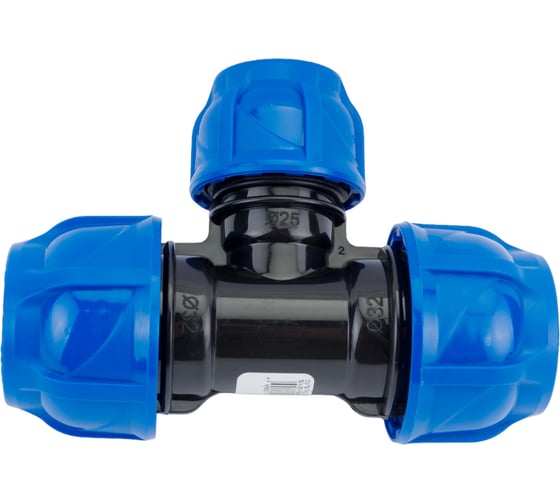 Изображение товара Компрессионный переходной тройник TEBO ПНД 32x25x32 T-ПНД.Тр.0.32-25-32.CN