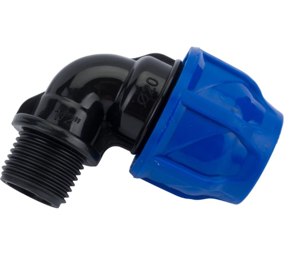 Изображение товара Отвод компрессионный наружная резьба TEBO ПНД 20x1/2" T-ПНД.О.5.20-12.CN