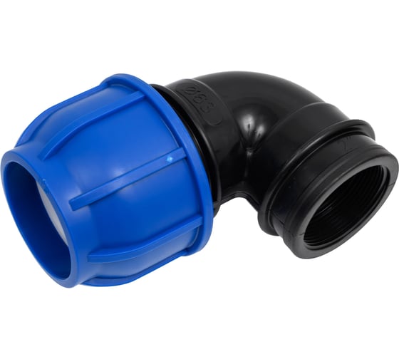 Изображение товара Отвод компрессионный TEBO ПНД вн. резьба 63x2" T-ПНД.О.4.63-2.CN