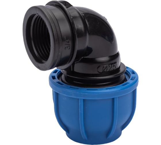 Изображение товара Компрессионный отвод TEBO ПНД вн. резьба 25x3/4" T-ПНД.О.4.25-34.CN