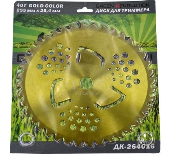 Изображение товара Диск пильный 255x25.4 мм, 40Z для триммеров GREEN REVOLUTION ДК-264016