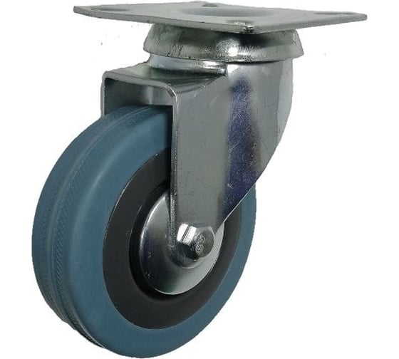 Изображение товара Опора аппаратная поворотная 50 мм, 25 кг, серая резина, подшипник Локри SCg25