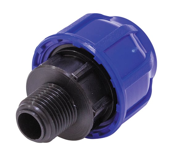 Изображение товара Муфта TEBO ПНД компрессионная нар. резьба 90x3" T-ПНД.М.5.90-3.CN