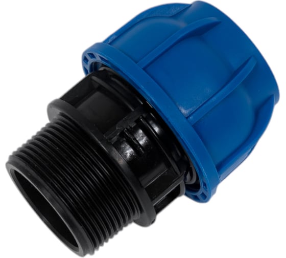 Изображение товара Компрессионная муфта TEBO ПНД нар. резьба 40x1.1/2" T-ПНД.М.5.40-112.CN