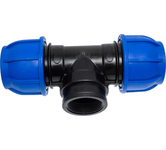 Изображение товара Компрессионный тройник TEBO ПНД вн. резьба 63x2" T-ПНД.Тр.4.63-2.CN