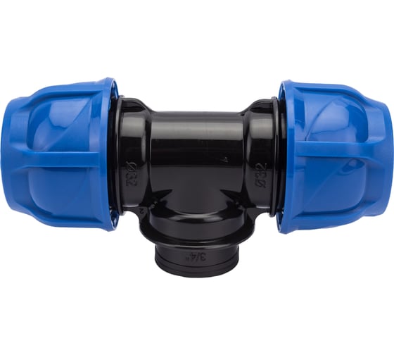 Изображение товара Компрессионный тройник TEBO ПНД вн. резьба 32x3/4" T-ПНД.Тр.4.32-34.CN