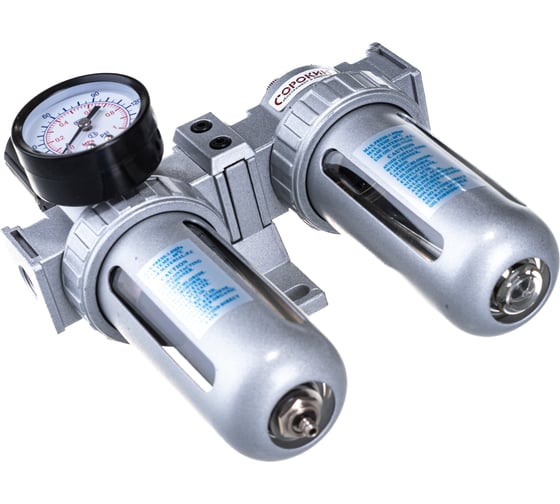 Изображение товара Фильтр влагоотделитель с редуктором и лубрикатором 1/4" Сорокин 2.206