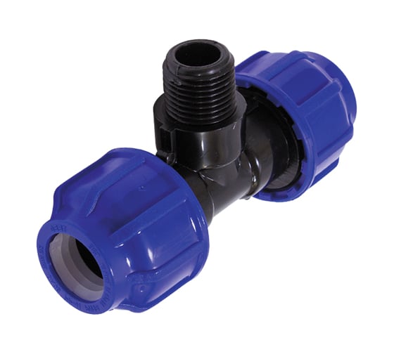 Изображение товара Компрессионный тройник наружная резьба TEBO ПНД 50x1.1/2" T-ПНД.Тр.5.50-112.CN