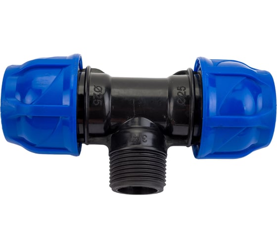 Изображение товара Компрессионный тройник TEBO ПНД нар. резьба 25x3/4" T-ПНД.Тр.5.25-34.CN
