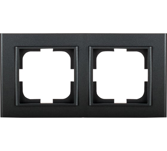 Изображение товара 2-местная рамка OVIVO MINA, черный металлик, 401-170000-226