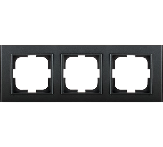 Изображение товара 3-местная рамка OVIVO MINA, черный металлик, 401-170000-227