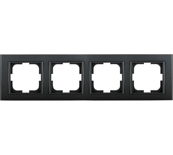 Изображение товара 4-местная рамка OVIVO MINA, черный металлик, 401-170000-228