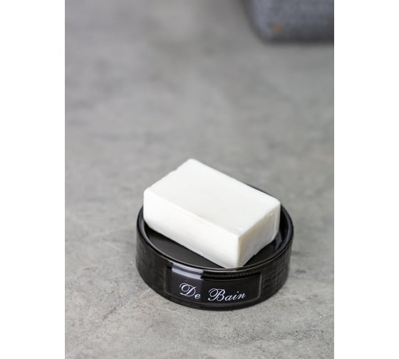 Изображение товара Мыльница Bath Plus Bain noir 10x10x3 см W-CE0986A-SD